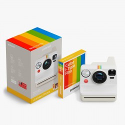 Polaroid Now Gen 3 Pebble White + Colour Film Bundle (8 Photos)
