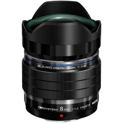 OM SYSTEM M.Zuiko Digital ED 8mm f/1.8 Fisheye PRO Zwart | Foto-Groep
