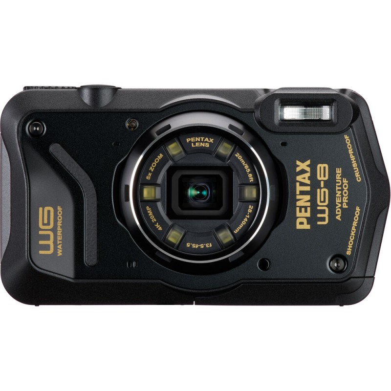 "Pentax WG-8 Black: Duurzame waterdichte camera | Foto-Groep"