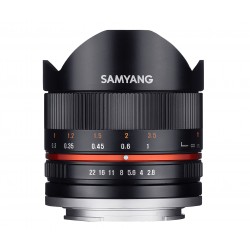 8mm f2.8 UMC fisheye II Fuji X zwart
