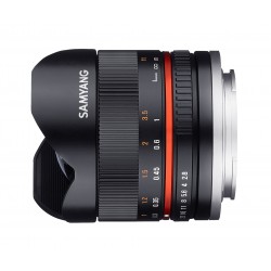 8mm f2.8 UMC fisheye II Fuji X zwart