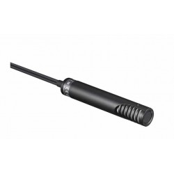 Stereo Mono Shotgun Microphone, very short metal body (137mm), windjammer, fixed cable, 0,5m, with 2x XLR3P out