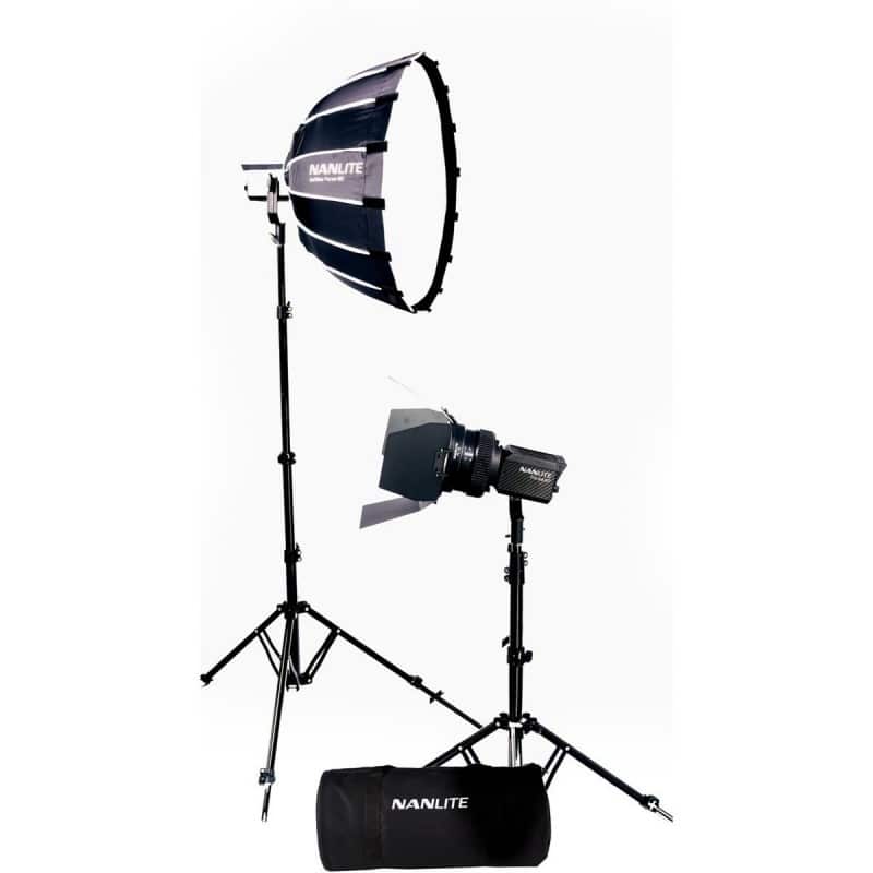 Nanlite Forza 60 LED dual kit w/ case/lght stnd/frsnel/sftbx | Foto-Groep
