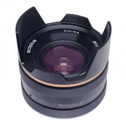 McoPlus MCO14mm F/3.5 Micro4/3 Zwart | Foto-Groep
