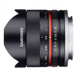 Samyang 8mm f2.8 UMC fisheye II Fuji X zwart | Foto-Groep