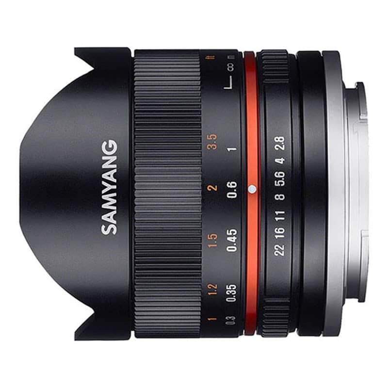 Samyang 8mm f2.8 UMC fisheye II Fuji X zwart | Foto-Groep