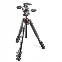 Manfrotto 190 Alu 4 Section Kit with 3W Head - Foto-Groep.nl