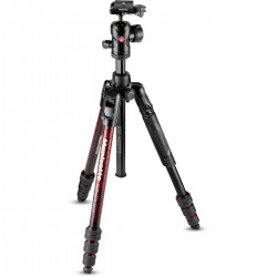 Manfrotto Befree Adv Al TWT Red Kit BH - Lichtgewicht statief voor perfecte foto's