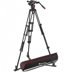Manfrotto Nitrotech 608 + Alu Twin GS - Stabiele camerastatiefset