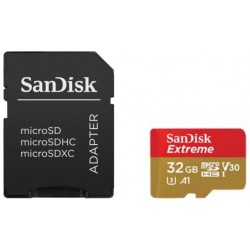 SanDisk MicroSDHC Extreme 32GB 100mb   60mb,V30,A1 2p AC