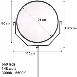 Falcon Eyes Bi-Colour LED Lamp Sophiez SO-148TDX On 230V