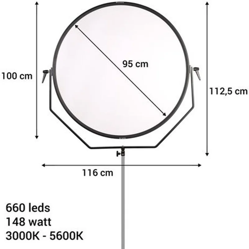 Falcon Eyes Bi-Colour LED Lamp Sophiez SO-148TDX On 230V