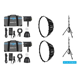 Nanlite Forza 150B Bi-Colour LED Dual Kit (w/ Light Stand and softbox)