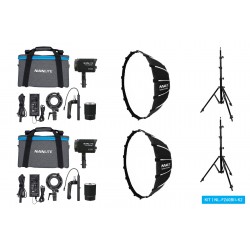 Nanlite Forza 60B II Bi-Colour LED Dual Kit (w/ Light Stand en softboxen)