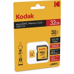 Kodak MicroSDHC 32GB CLASS10 U1 w/ Adapter - Foto-Groep.nl