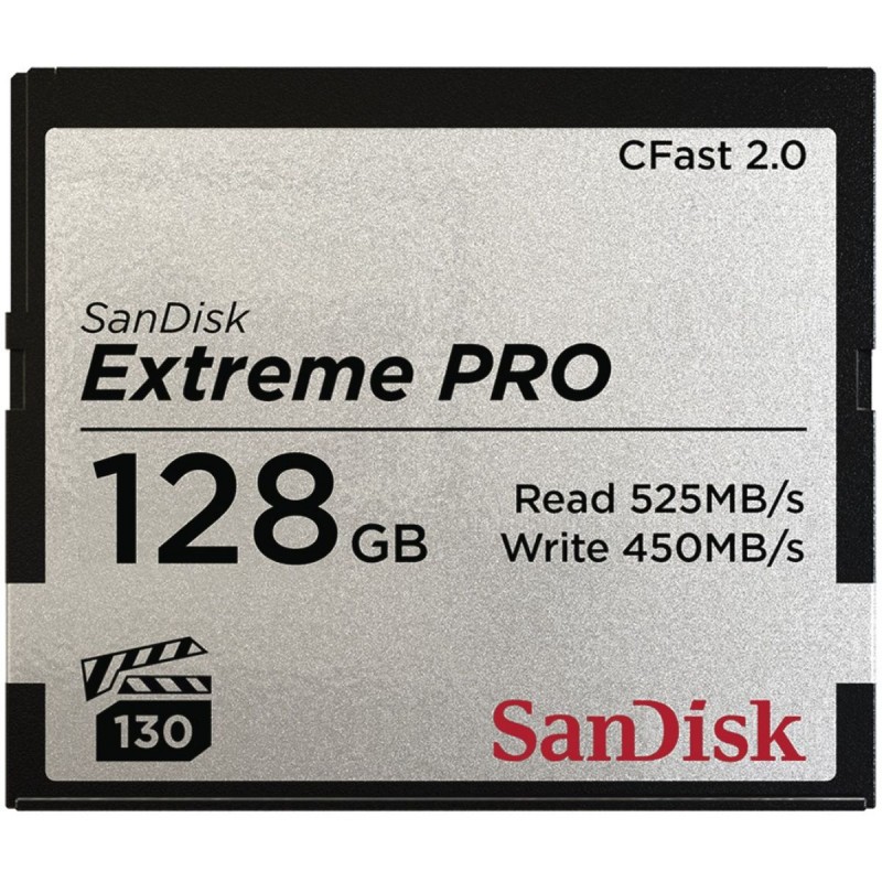 SanDisk CFast Extreme Pro 2.0 128GB - Hoge snelheid 525MB/Sec