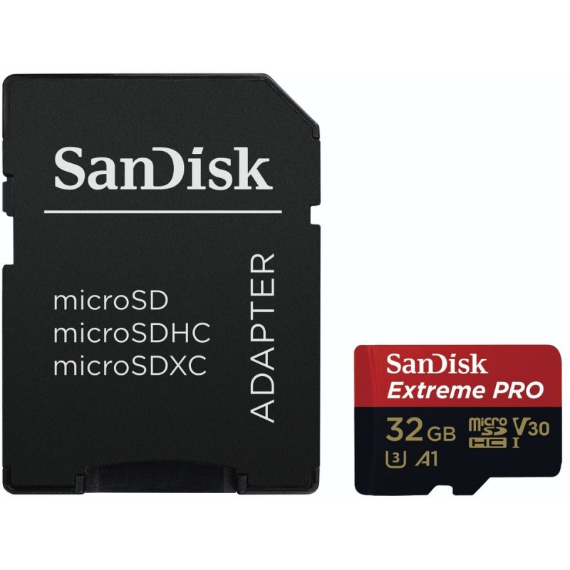 SanDisk MicroSDXC Extreme Pro 32GB V30 95MB/s + Adapt - Foto-Groep.nl