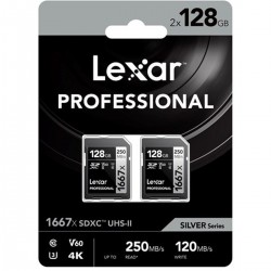 Lexar Pro SDXC 1667X 128GB Global 2 Pack - Foto-Groep.nl