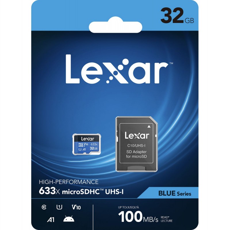 Lexar MicroSD Blue Series 32GB V10 - Foto-Groep.nl
