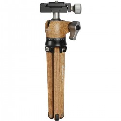 Leofoto Pocket Mini Tripod MT-01 + Ball Head LH-25 Wood - Foto-Groep.nl