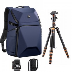  Camera Rugzak 20L KF13.144V2 - Blauw +  Statief BA225 Carbon Ultra Compact