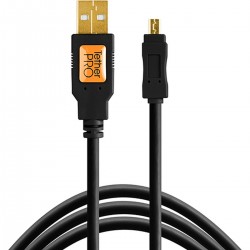 TetherTools TetherPro USB 2.0 To Mini-B 8-PIN 30cm Black - Foto-Groep.nl