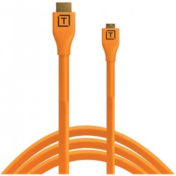 TetherTools TetherPro HDMI Micro To HDMI 2.0 4.6m Orange - Foto-Groep.nl