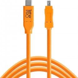 TetherTools TetherPro USB-C To 2.0 Mini-B 8-PIN 4.6m H-VIS - Foto-Groep.nl