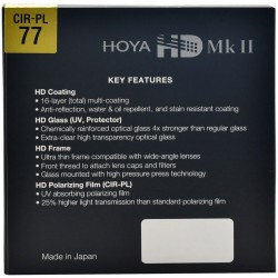 Hoya 77.0mm HD MkII Cir-PL - Hoogwaardige polarisatiefilter