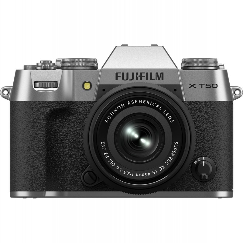 Fujifilm X-T50 + XC15-45 Zilver - De ideale camera set Fujifilm X-T50 + XC15-45 Zilver - De ideale camera set