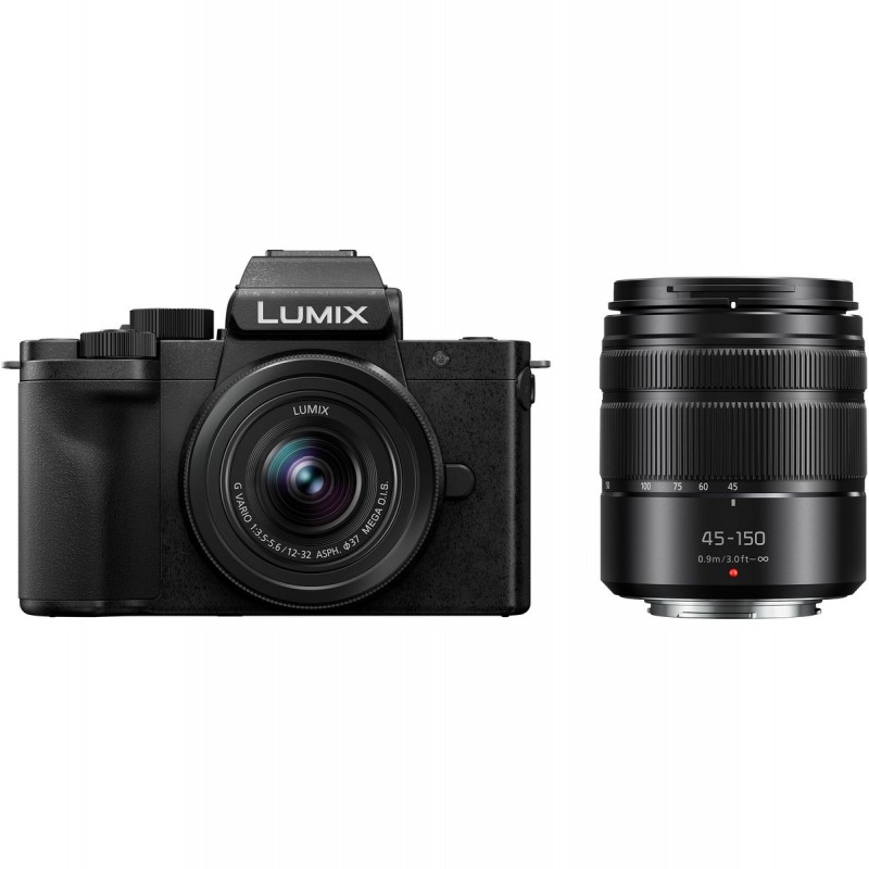 "Panasonic Lumix DC-G100D met 12-32mm en 45-150mm lenzen | Foto-Groep" "Panasonic Lumix DC-G100D met 12-32mm en 45-150mm lenzen | Foto-Groep"