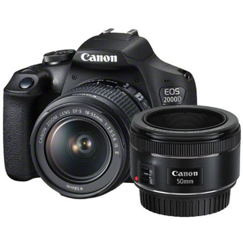 Canon EOS 2000D 18-55 IS + 50/f1.8 S