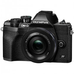 "OM SYSTEM Olympus E-M10 Mark IV + M.Zuiko 14-42mm f/3.5-5.6 II R Lens Zwart | Foto-Groep"