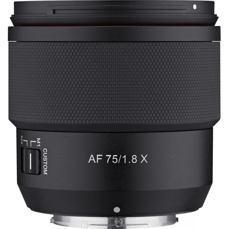 "Samyang AF 75mm f/1.8 FE (X-Mount) - Koop nu bij Foto-Groep" "Samyang AF 75mm f/1.8 FE (X-Mount) - Koop nu bij Foto-Groep"