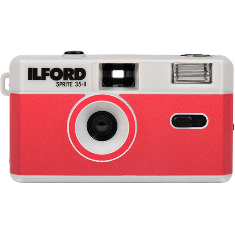 Ilford Camera Sprite 35-II Silver And Red - Foto-Groep.nl