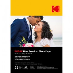 Kodak 25 Vellen 280G/M² Premium Fotopapier A4 - Hoog Glans