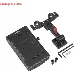 SmallRig 3204 V-Mount Batterij Adapterplaat met Verstelbare Arm - Must-Have voor Camera Enthousiastelingen