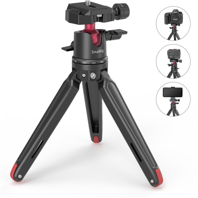 SmallRig 2664 Tabletop Mini Tripod met Panoramic Ball Head - Must-Have voor Camera Liefhebbers