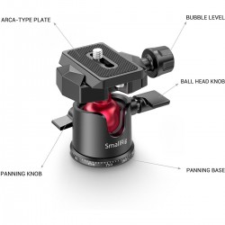SmallRig 2664 Tabletop Mini Tripod met Panoramic Ball Head - Must-Have voor Camera Liefhebbers