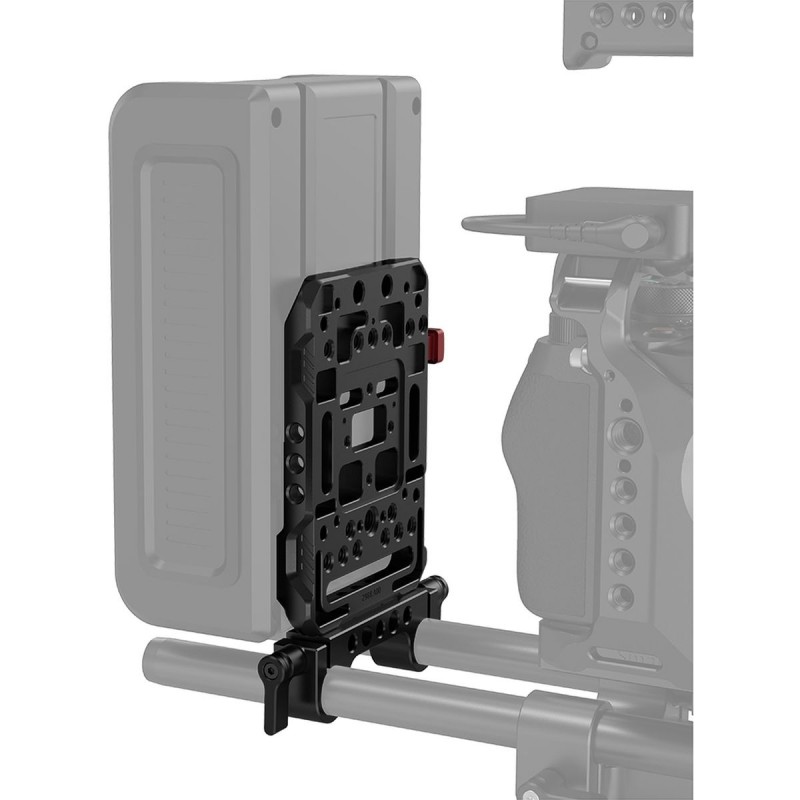 SmallRig 3016 V Mount Battery Plate met Dual 15mm Rod Clamp - Must-Have Accessoire voor Camera Enthousiastelingen