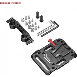SmallRig 3016 V Mount Battery Plate met Dual 15mm Rod Clamp - Must-Have Accessoire voor Camera Enthousiastelingen