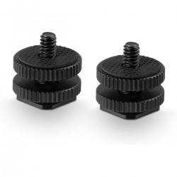 "1631 Cold Shoe Adapter 3/8\" to 1/4\"" Thread (2pcs) - Must-Have for Camera Enthusiasts"""