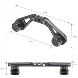 SmallRig 2828 Focus Motor Rod Mount voor Moza AirCross 2 - Must-Have Accessoire voor Camera Enthousiastelingen