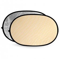 Soft Gold & Silver Reflector Disc   100x150cm