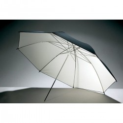 Flitsparaplu Doorschijnend Wit/Zwart 101cm