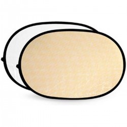 Soft Gold & White Reflector Disc   80X120cm