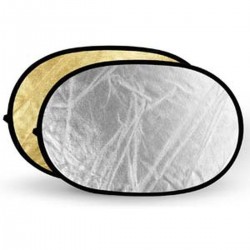 Gold & Silver Reflector Disc   80x120cm