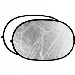 Silver & White Reflector Disc   60x90cm