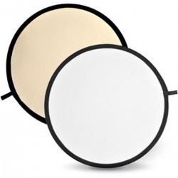 Soft Gold & White Reflector Disc   60cm