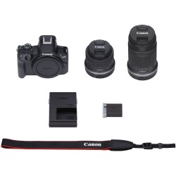 Canon EOS R50 Zwart RF-S 18-45 RF-S 55-210mm IS STM | Foto-Groep Canon Camera's